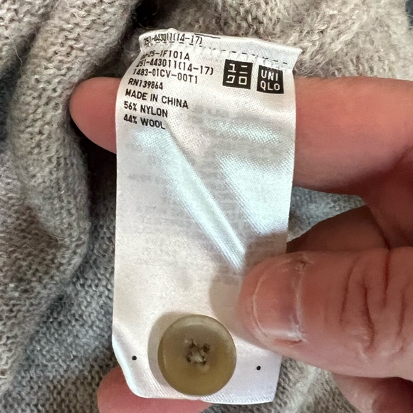 INES DE LA FRESSANGE Paris Wool Blend Button Up Cardigan Women’s Large Neutral - Picture 10 of 10